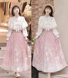 New Trendy Qi Lolita Cape, Blouse and Skirt Set