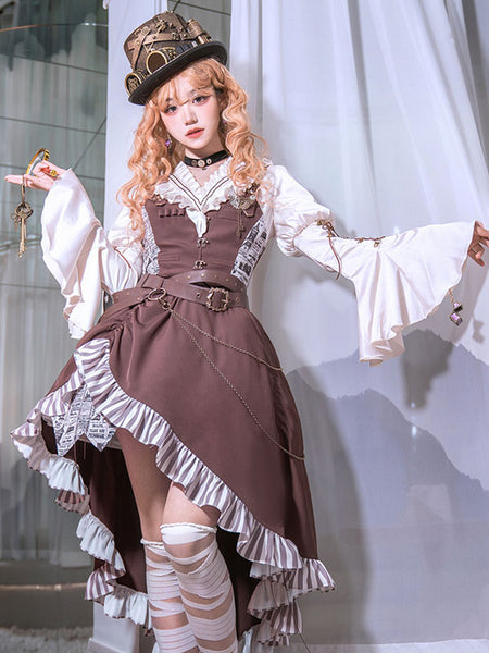 Gothic Lolita Dresses Chains Coffee Brown Coffee Brown