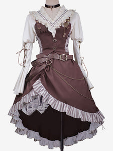 Gothic Lolita Dresses Chains Coffee Brown Coffee Brown