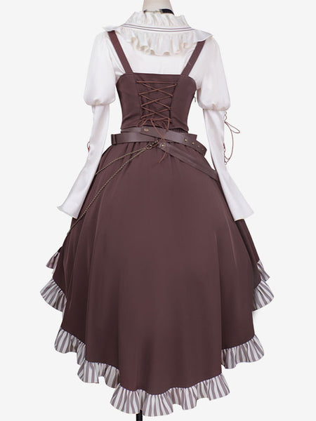 Gothic Lolita Dresses Chains Coffee Brown Coffee Brown