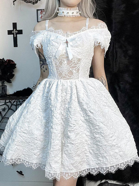 Gothic Lolita Dresses Lace Lace White White