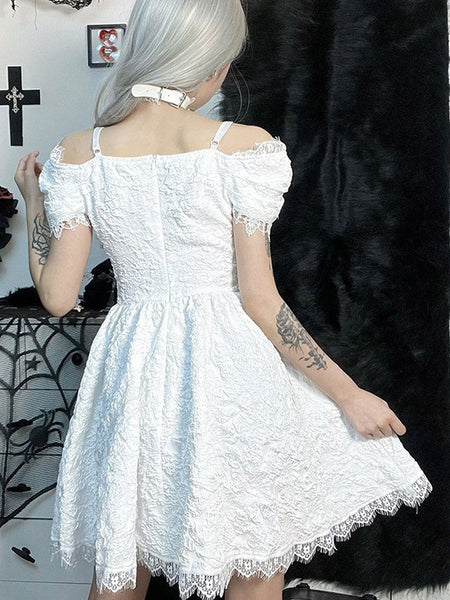 Gothic Lolita Dresses Lace Lace White White