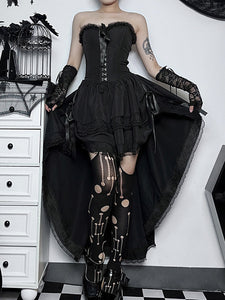 Gothic Lolita Dresses Lace Ruffles Black Black