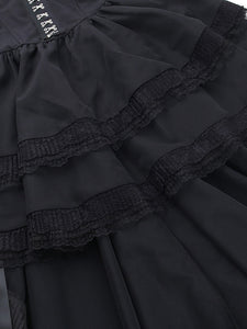 Gothic Lolita Dresses Lace Ruffles Black Black