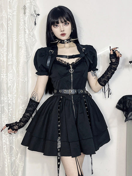 Gothic Lolita Dresses Lace Ruffles Black Romance Gothic Lolita