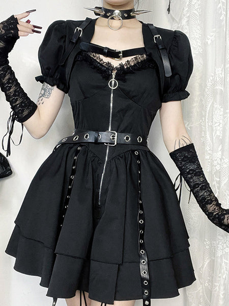 Gothic Lolita Dresses Lace Ruffles Black Romance Gothic Lolita