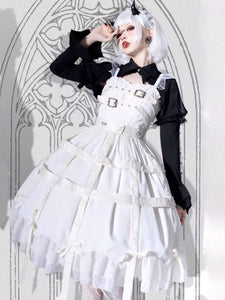 Gothic Lolita Dresses Metal Details Lace Black Black