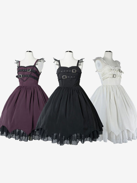 Gothic Lolita Dresses Metal Details Lace Black Black