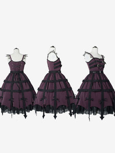 Gothic Lolita Dresses Metal Details Lace Black Black