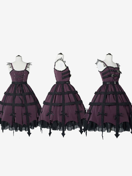 Gothic Lolita Dresses Metal Details Lace Black Black