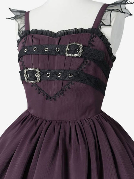 Gothic Lolita Dresses Metal Details Lace Black Black