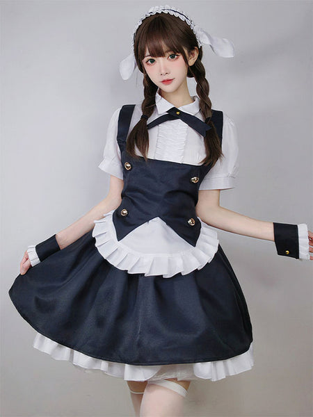 Gothic Lolita Dresses Ruffles Black