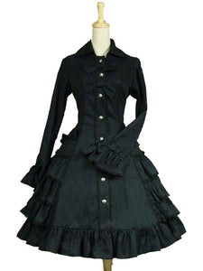 Gothic Lolita Dresses Ruffles Bows Black