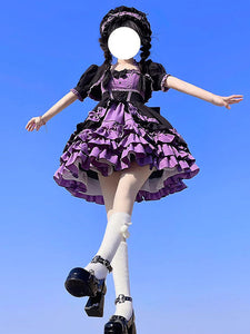 Gothic Lolita Dresses Ruffles Bows Purple Romance Gothic Lolita