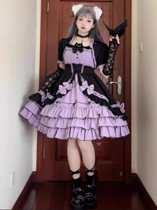 Gothic Lolita Dresses Ruffles Bows Purple Romance Gothic Lolita