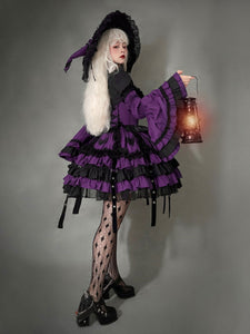 Gothic Lolita Dresses Ruffles Lace Purple Pink