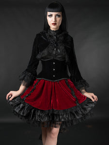 Gothic Lolita SK Black Lace Up Lace Lolita Skirts