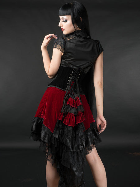 Gothic Lolita SK Black Lace Up Lace Lolita Skirts