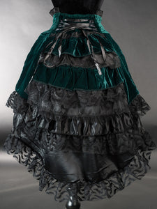 Gothic Lolita SK Black Lace Up Lace Lolita Skirts