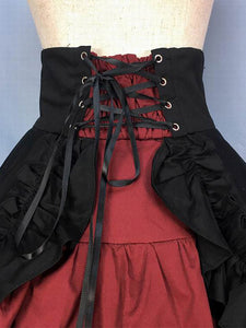 Gothic Lolita Skirt Burgundy Ruffles Lolita Skirts