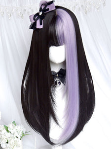 Gothic Lolita Wig Long Heat-resistant Fiber Purple Lolita Accessories