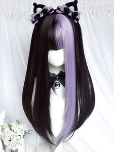 Gothic Lolita Wig Long Heat-resistant Fiber Purple Lolita Accessories