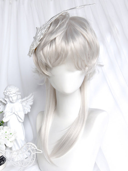 Gothic Lolita Wig Long Layered Silver Lolita Accessories