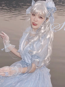 Gothic Lolita Wig Long Tousled Silver Lolita Accessories