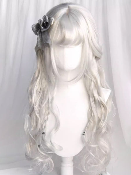 Gothic Lolita Wig Long Tousled Silver Lolita Accessories