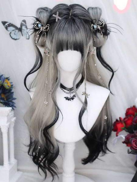 Gothic Lolita Wigs Long Layered Black Lolita Accessories