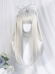 Gothic Lolita Wigs Silver Long Lolita Accessories