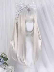 Gothic Lolita Wigs Silver Long Lolita Accessories