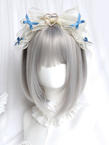 Gothic Lolita Wigs Silver Short Tousled Lolita Accessories