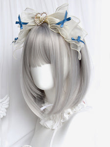 Gothic Lolita Wigs Silver Short Tousled Lolita Accessories