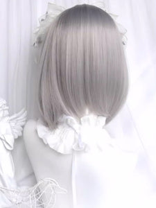 Gothic Lolita Wigs Silver Short Tousled Lolita Accessories