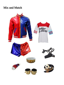 Harley Quinn Cosplay Costume Full Set Halloween