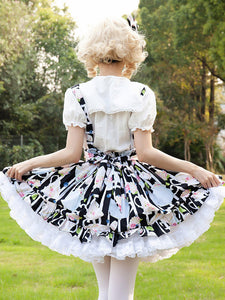 Idol clothes Lolita Skirt Cardcaptor Sakura   Ruffles As Image Floral Print Lolita Skirts