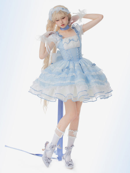 JSK Sweet Lolita Dress Sleeveless Sweet Hime Lolita Wedding Dress