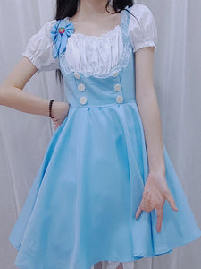 Maid Lolita Dress Polyester Short Sleeves Lolita Dress