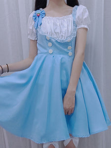 Maid Lolita Dress Polyester Short Sleeves Lolita Dress