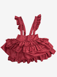 Maid Lolita Dresses Ruffles Red Long Sleeves Lolita Dress