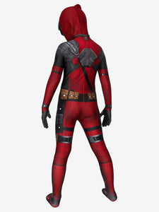 Marvel Comics Deadpool Jumpsuit Kid Zentai Cosplay Costume Carnival Halloween