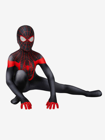 Marvel Comics Kids PS5 2024 Spider Man Miles Morales Zentai Jumpsuit Cosplay Costume