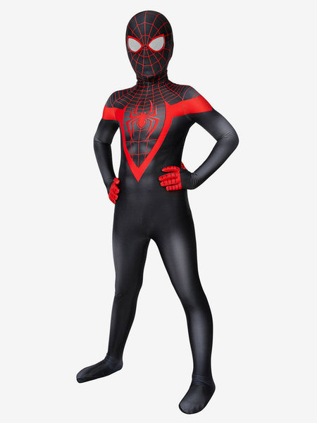 Marvel Comics Kids PS5 2024 Spider Man Miles Morales Zentai Jumpsuit Cosplay Costume