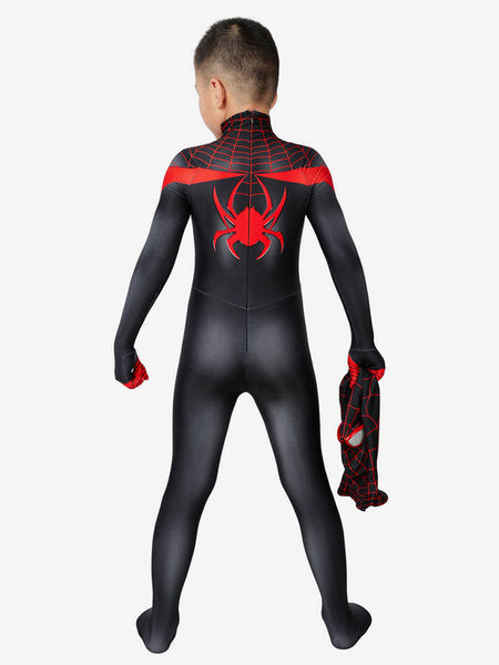 Marvel Comics Kids PS5 2024 Spider Man Miles Morales Zentai Jumpsuit Cosplay Costume