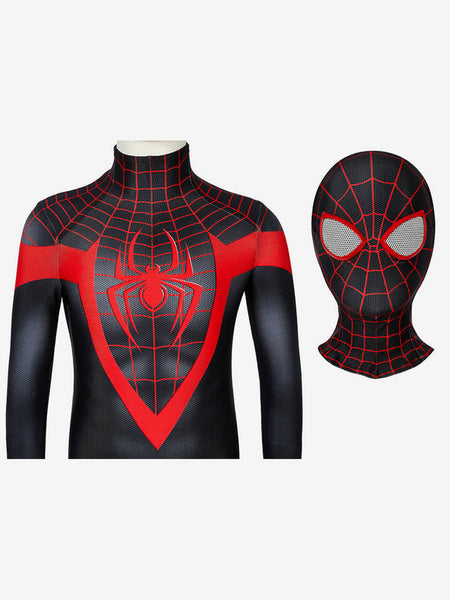 Marvel Comics Kids PS5 2024 Spider Man Miles Morales Zentai Jumpsuit Cosplay Costume