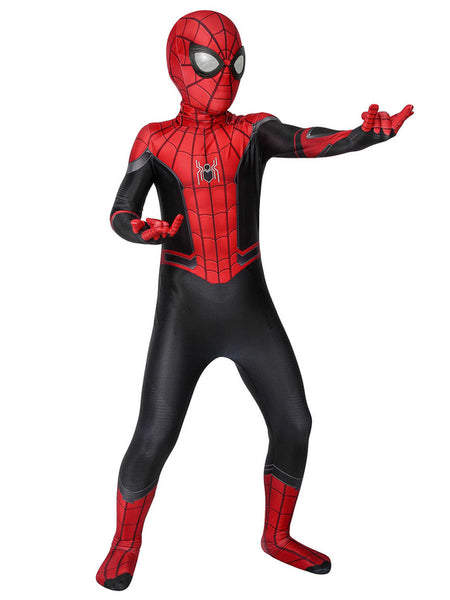 Marvel Comics Spider Man: Far From Home Cosplay Peter Parker Kid Lycra Spandex Cosplay Jumpsuit