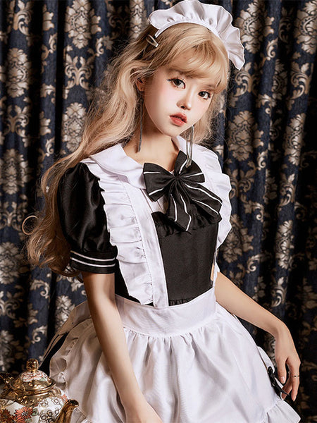 Miad Lolita Dresses Ruffles Bows Short Sleeves Lolita Dress