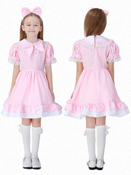 Parent-child Black Lolita OP Dress Lace Lolita One Piece Dresses