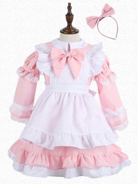 Parent-child Black Lolita OP Dress Lace Lolita One Piece Dresses